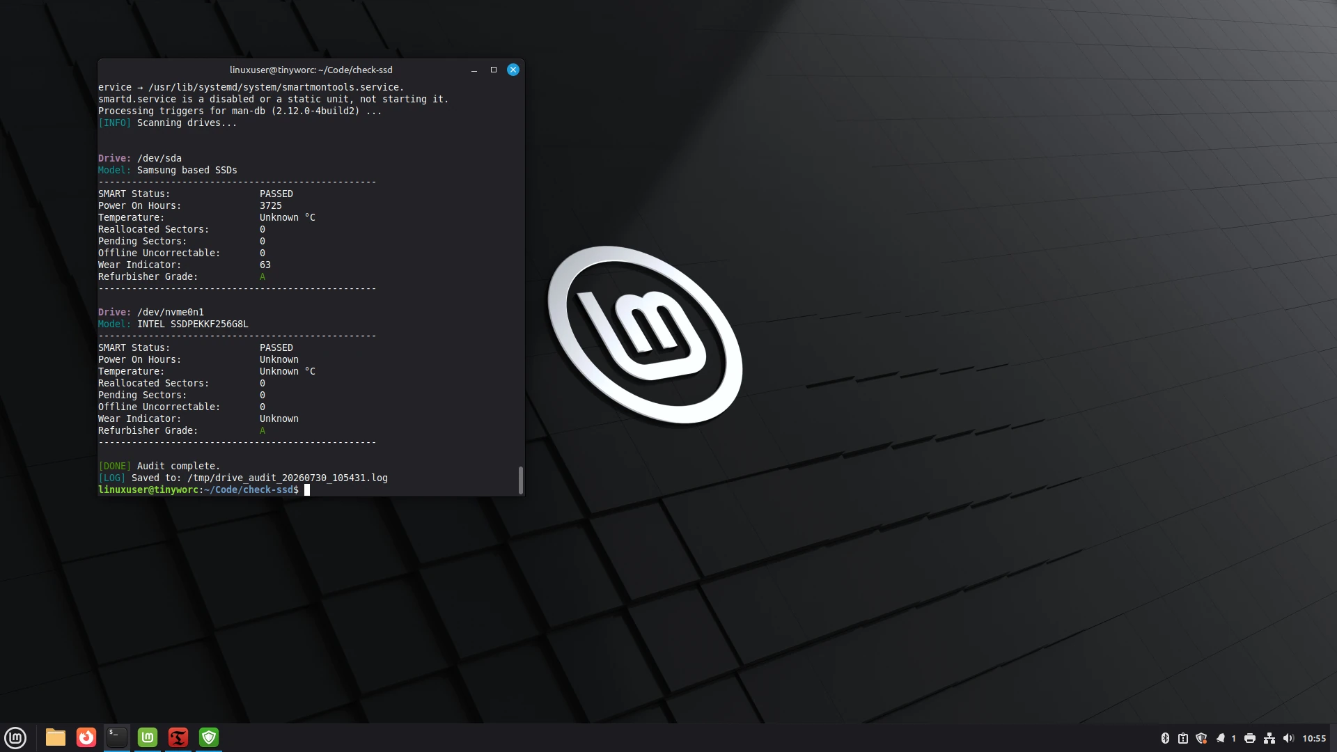 check-ssd script