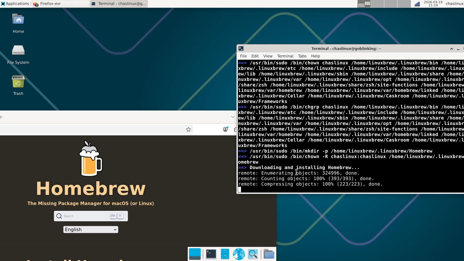 Debian 13 (Trixie) + XFCE on my Lenovo ThinkPad T430s