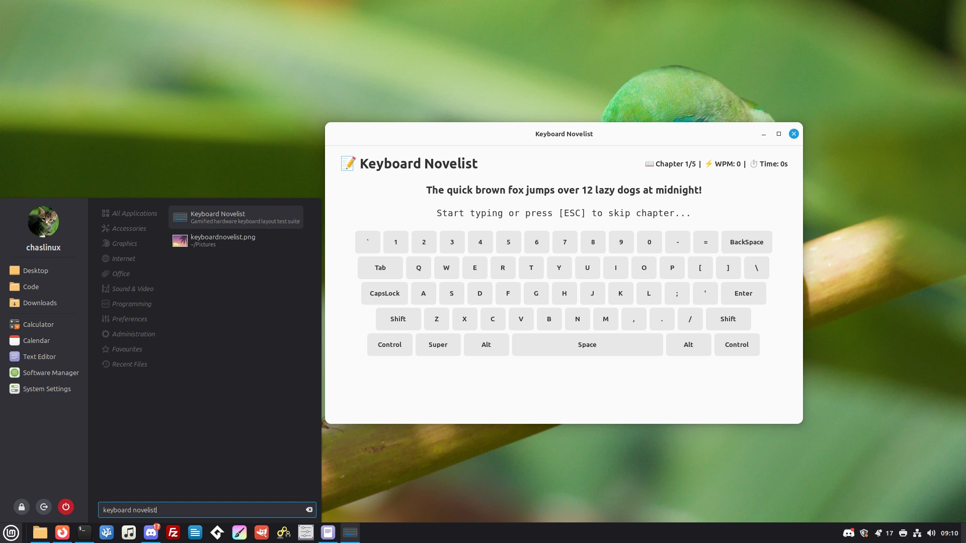 Keyboard Novelist - testing keyboards gamified