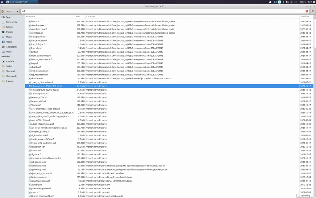Catfish is a search program to help find filex in Xubuntu