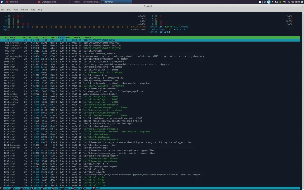 Htop is a nicer top command