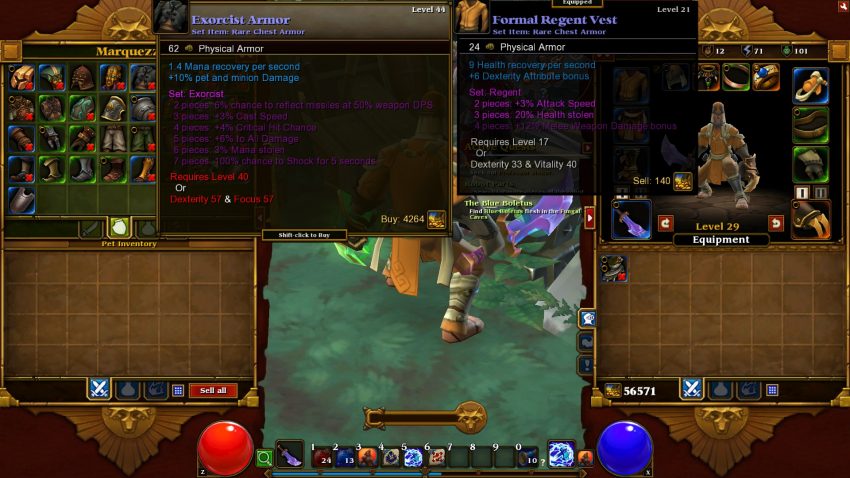 Exorcist set armour piece in Torchlight II